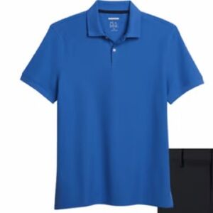 NWT JoS. A. Bank Tailored Fit Solid Pique Polo - Strong Blue